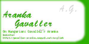 aranka gavaller business card